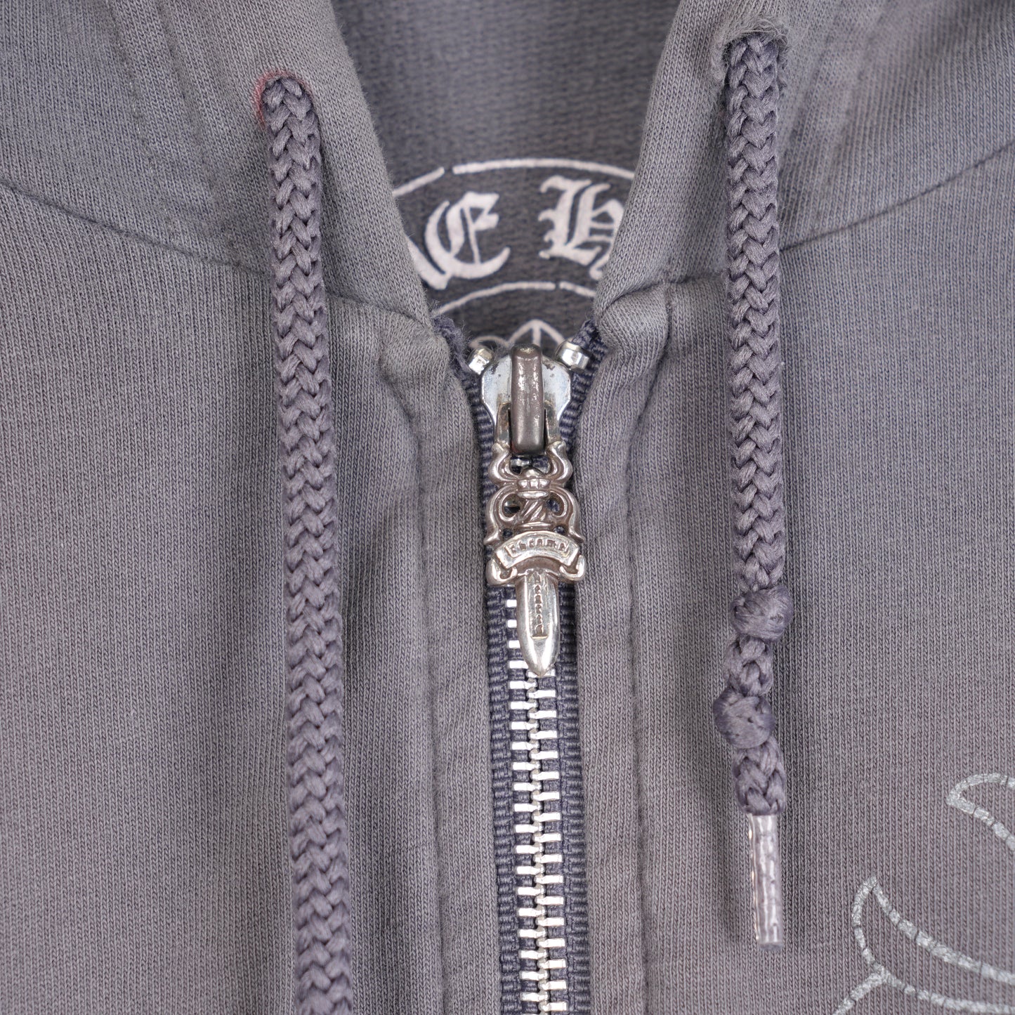 CHROME HEARTS VINTAGE SPIRAL LOGO ZIP UP HOODIE