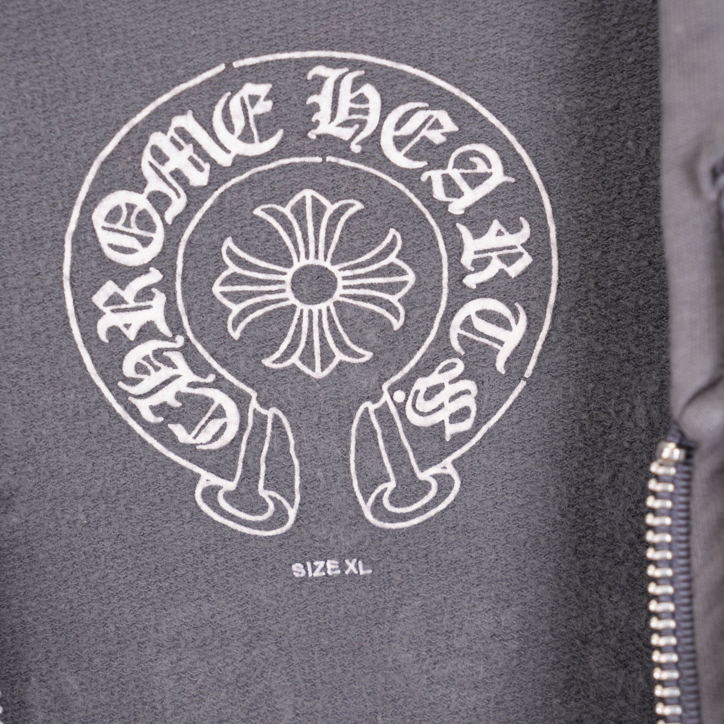 CHROME HEARTS VINTAGE SPIRAL LOGO ZIP UP HOODIE