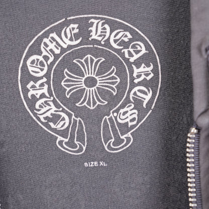 CHROME HEARTS VINTAGE SPIRAL LOGO ZIP UP HOODIE