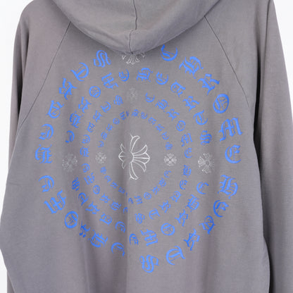 CHROME HEARTS VINTAGE SPIRAL LOGO ZIP UP HOODIE