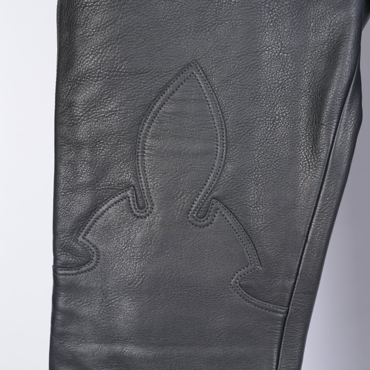 CHROME HEARTS FLEUR DE LIS LEATHER PANTS