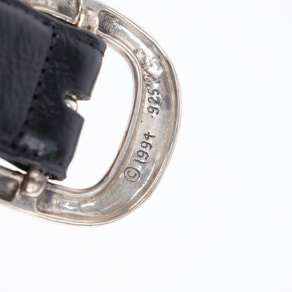 CHROME HEARTS PLAIN BLACK GUNSLINGER BELT 38"