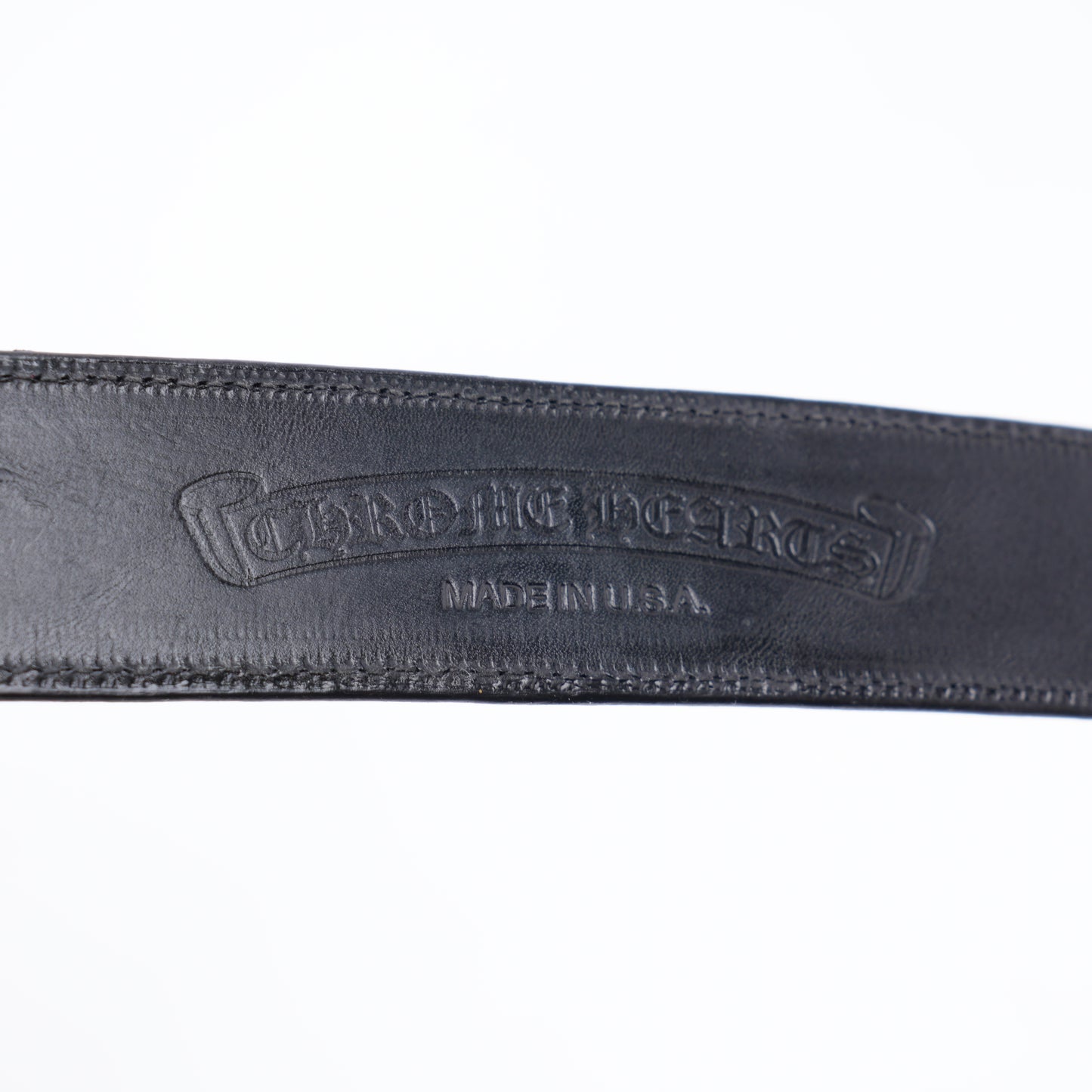 CHROME HEARTS PLAIN BLACK GUNSLINGER BELT 38"