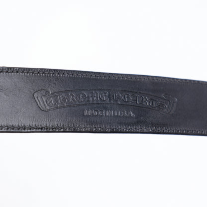 CHROME HEARTS PLAIN BLACK GUNSLINGER BELT 38"
