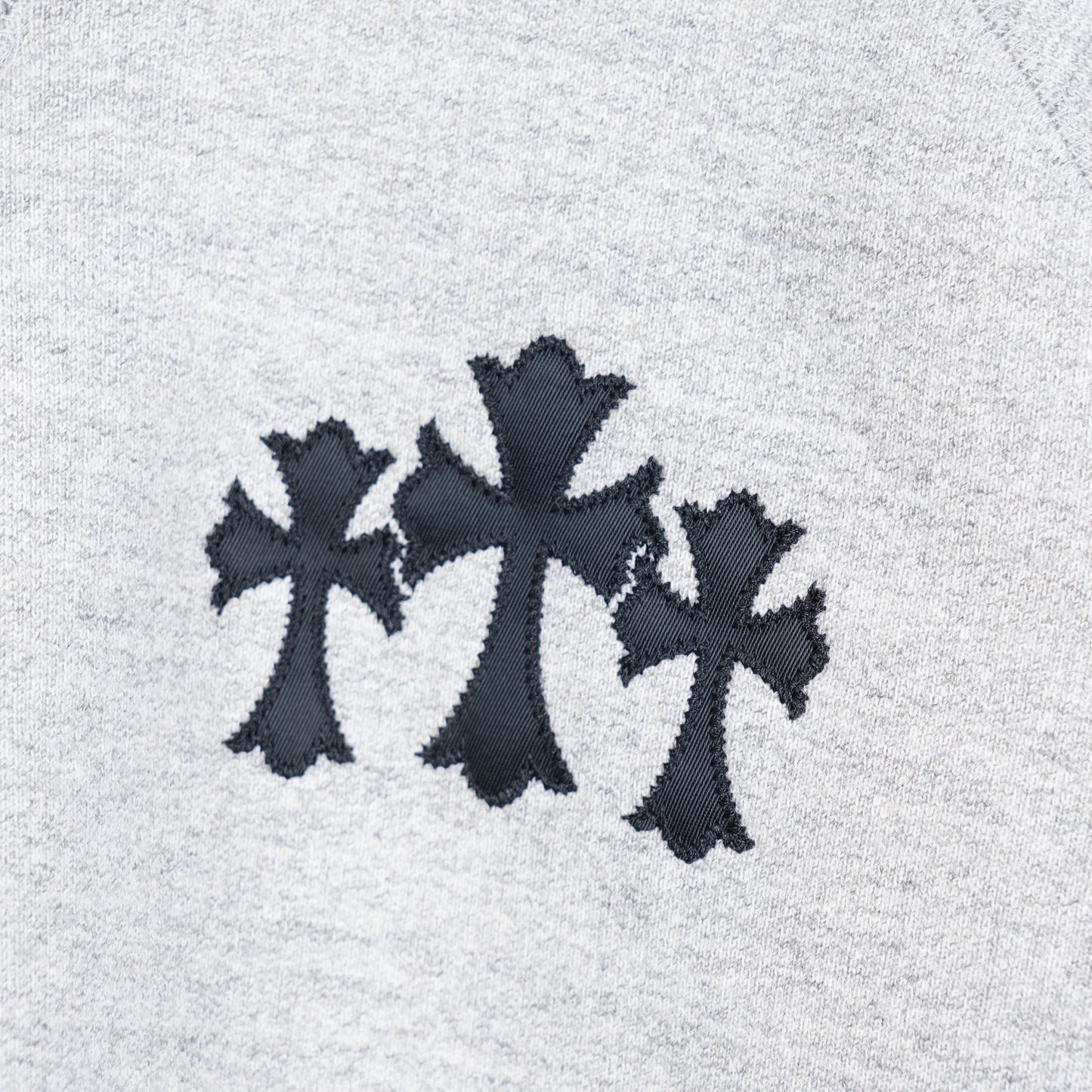 CH CEMETERY BLACK PATCH HEATHER GREY CREWNECK