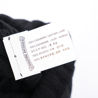 CHROME HEARTS BLACK PLUS CROSS PATCH BEANIE
