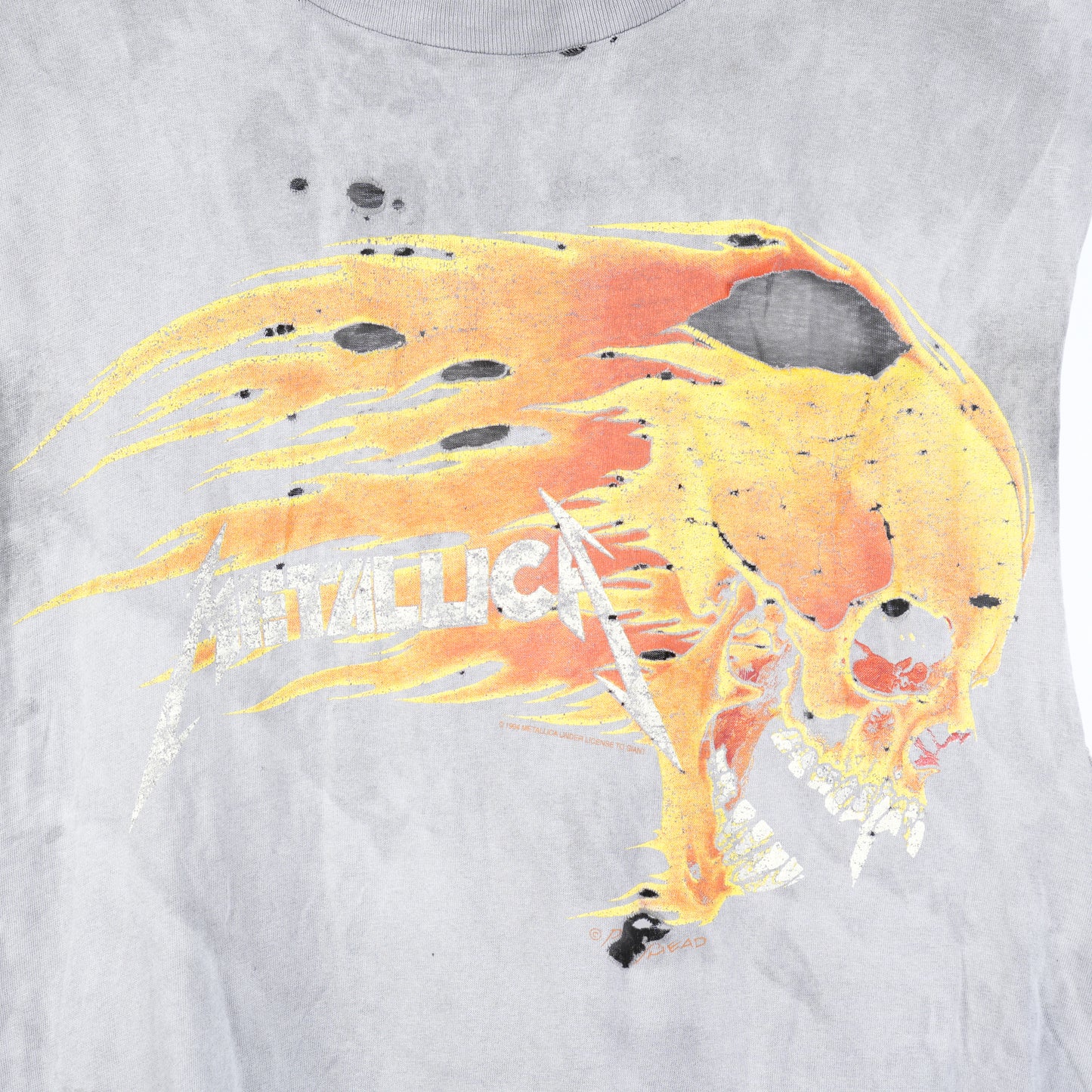 FADED THRASHED METALLICA FLAME PUSHHEAD CUT OFF