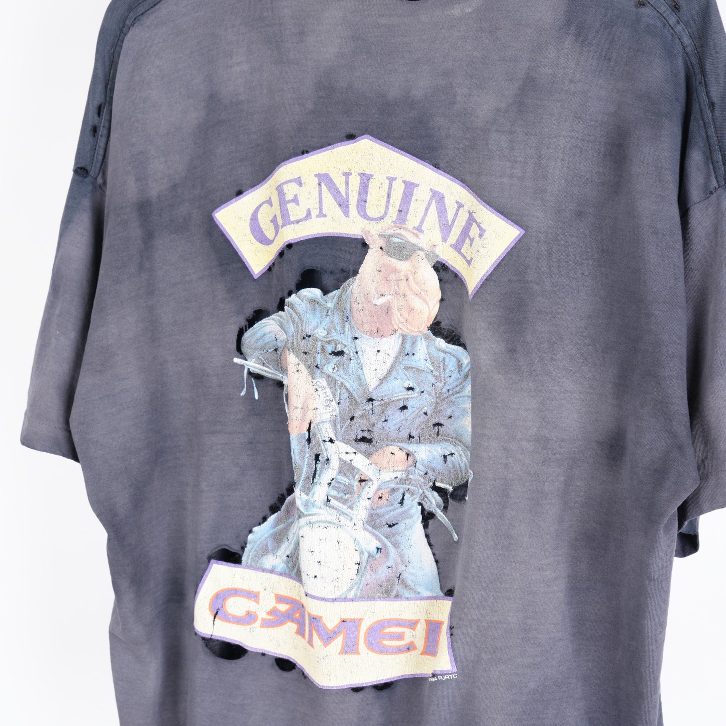 VINTAGE BLACK GENUINE CAMEL POCKET TEE