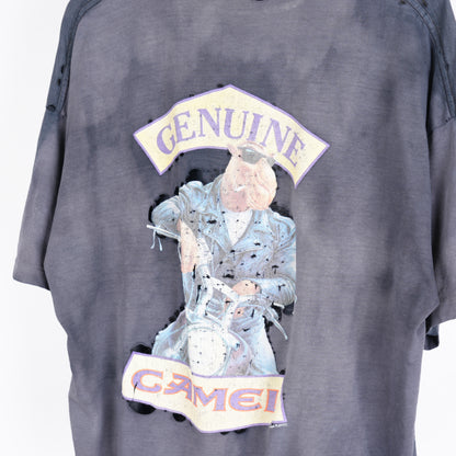 VINTAGE BLACK GENUINE CAMEL POCKET TEE