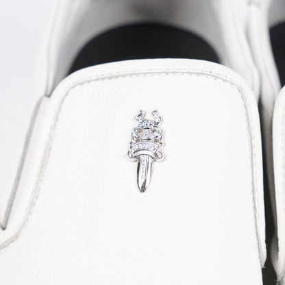 CHROME HEARTS CALF SKIN LEATHER DAGGER SLIP ON