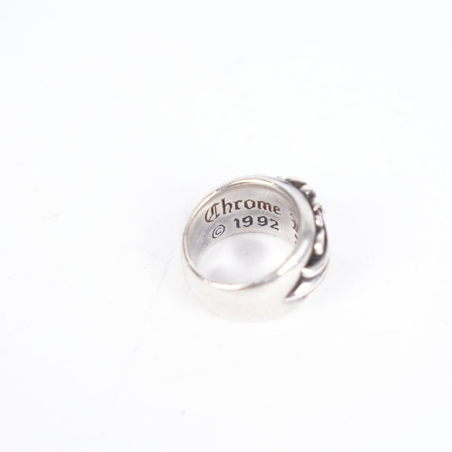CHROME HEARTS FLORAL CROSS RING