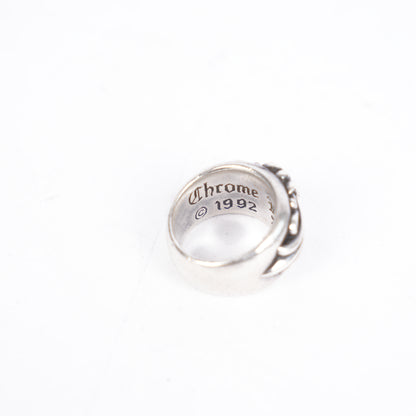 CHROME HEARTS FLORAL CROSS RING
