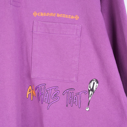 CHROME HEARTS MATTY BOY PURPLE 'I WANT MORE NOT LESS' RUGBY POLO