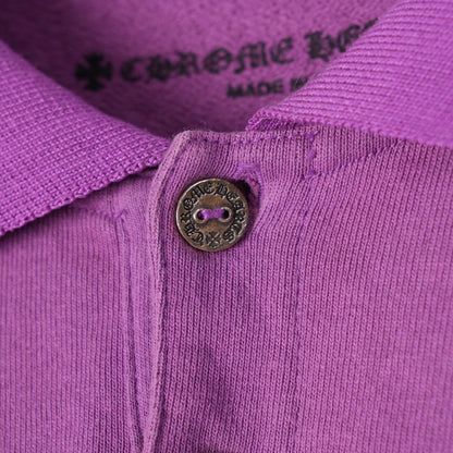 CHROME HEARTS MATTY BOY PURPLE 'I WANT MORE NOT LESS' RUGBY POLO