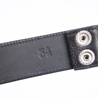 CHROME HEARTS BLACK LEATHER STRAP SZ 34