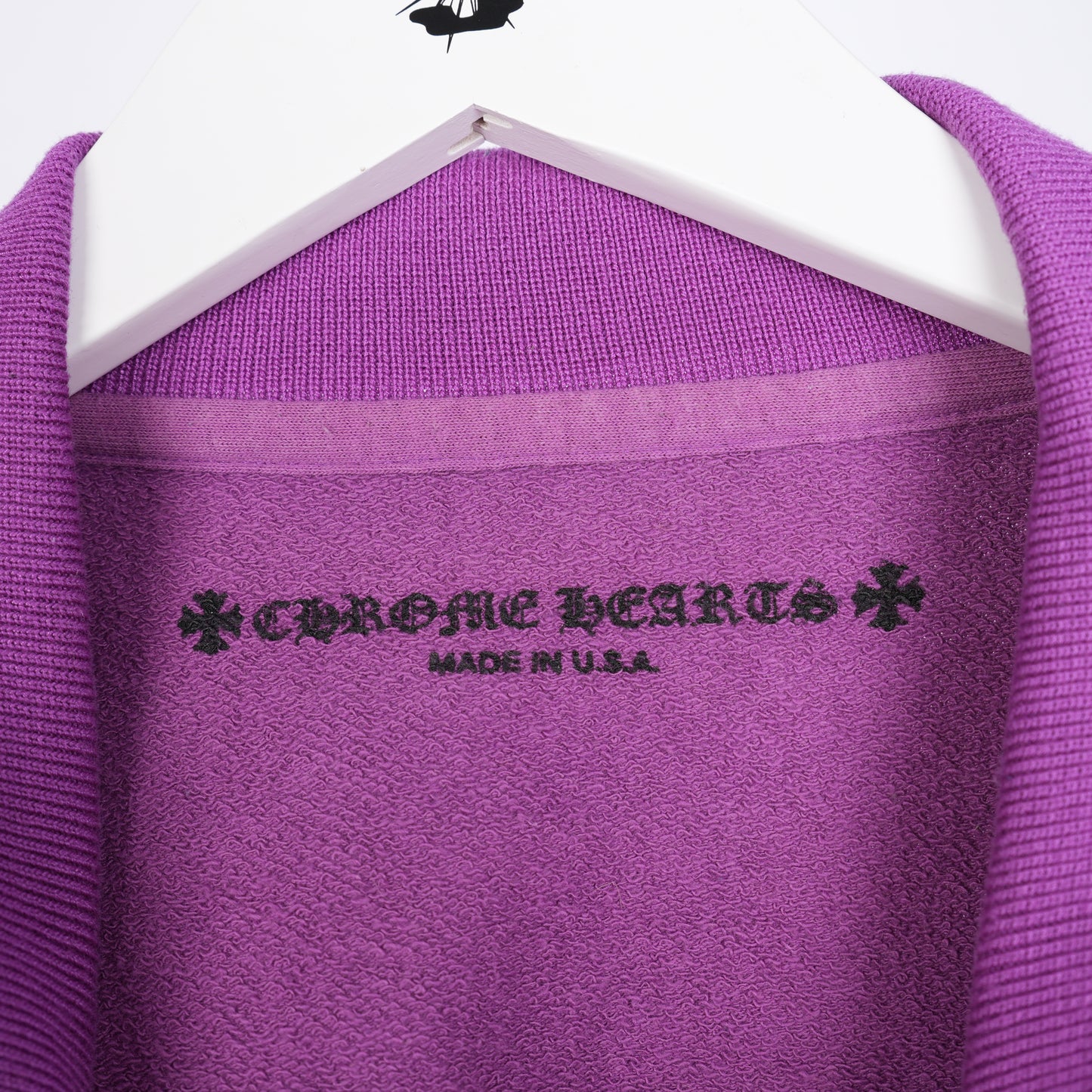 CHROME HEARTS MATTY BOY PURPLE 'I WANT MORE NOT LESS' RUGBY POLO