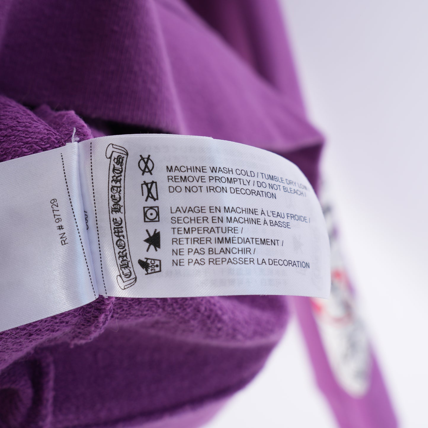 CHROME HEARTS MATTY BOY PURPLE 'I WANT MORE NOT LESS' RUGBY POLO