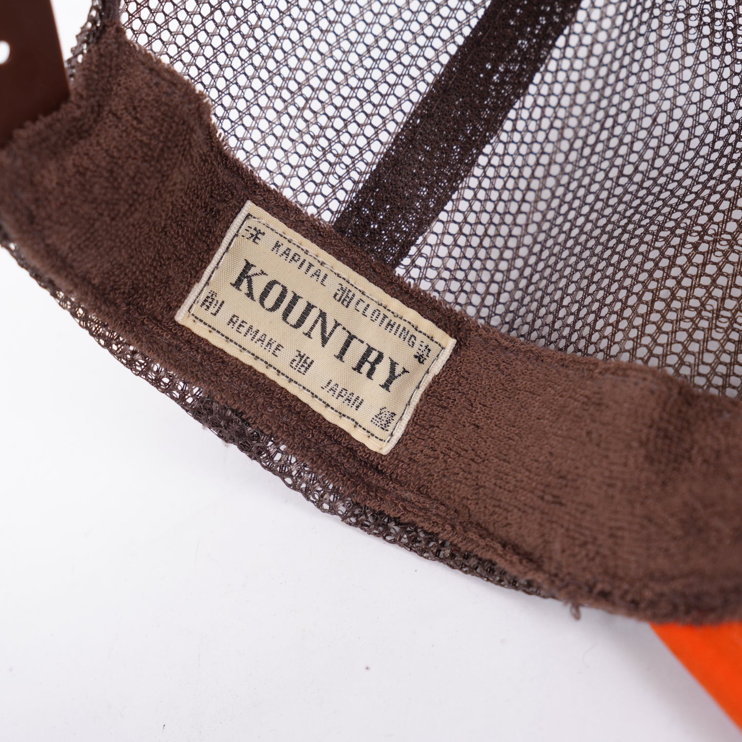 KAPITAL 'CENTURY DENIM COATING' TRUCKER HAT