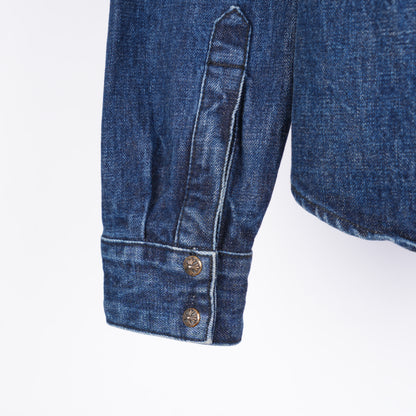 CHROME HEARTS DENIM CROSS PATCH DENIM SHIRT