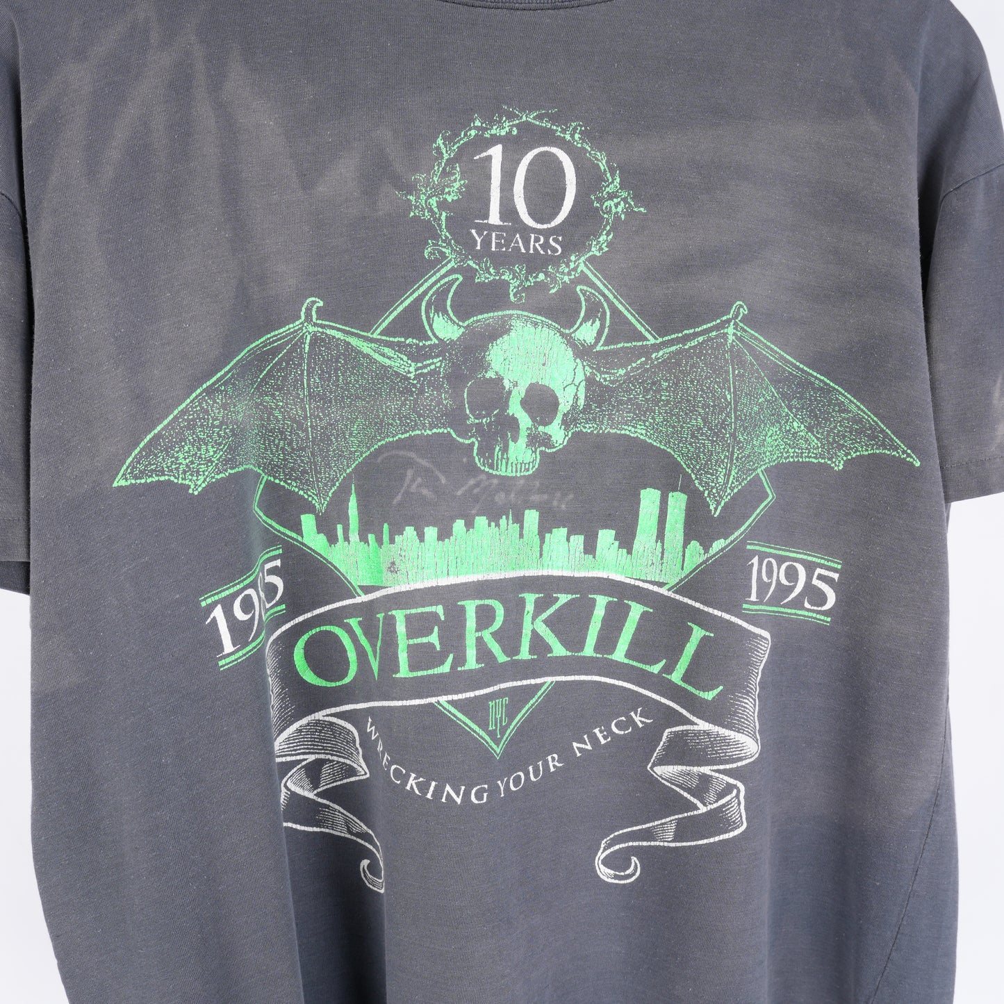 VINTAGE OVERKILL 'WRECKING YOUR NECK' 10 YEAR ANNIVERSARY TEE