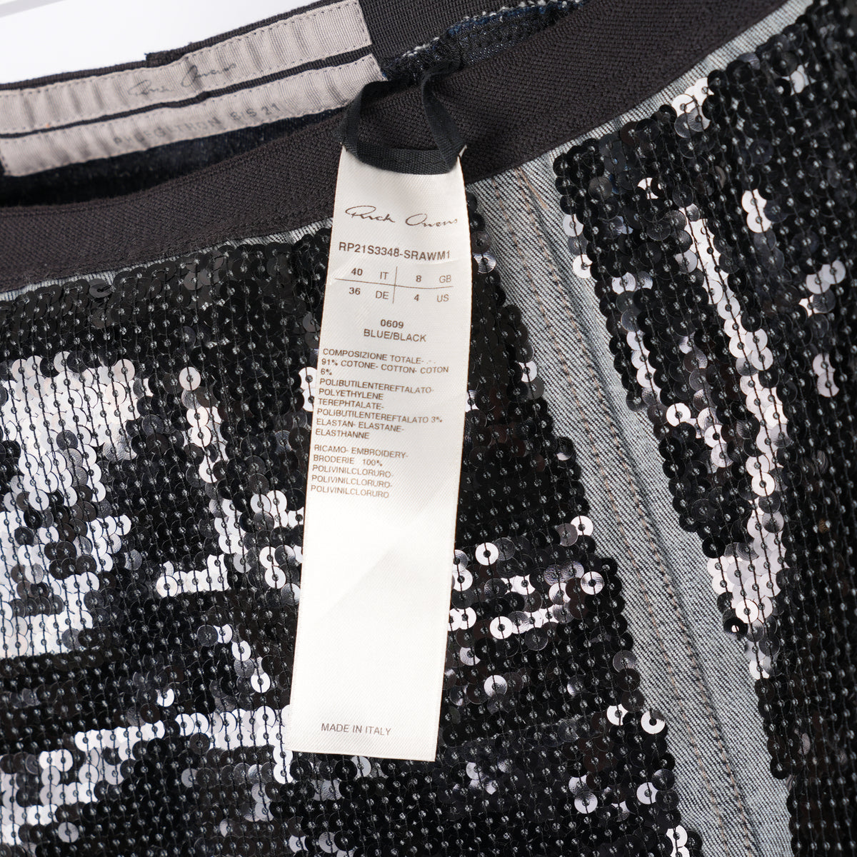 RICK OWENS SEQUIN MINI DRESS