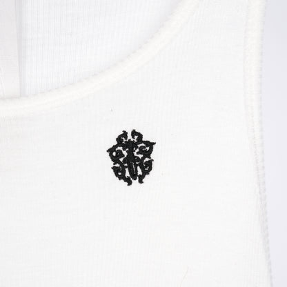 Chrome Hearts Womans White  SCRIPT Long White Dress