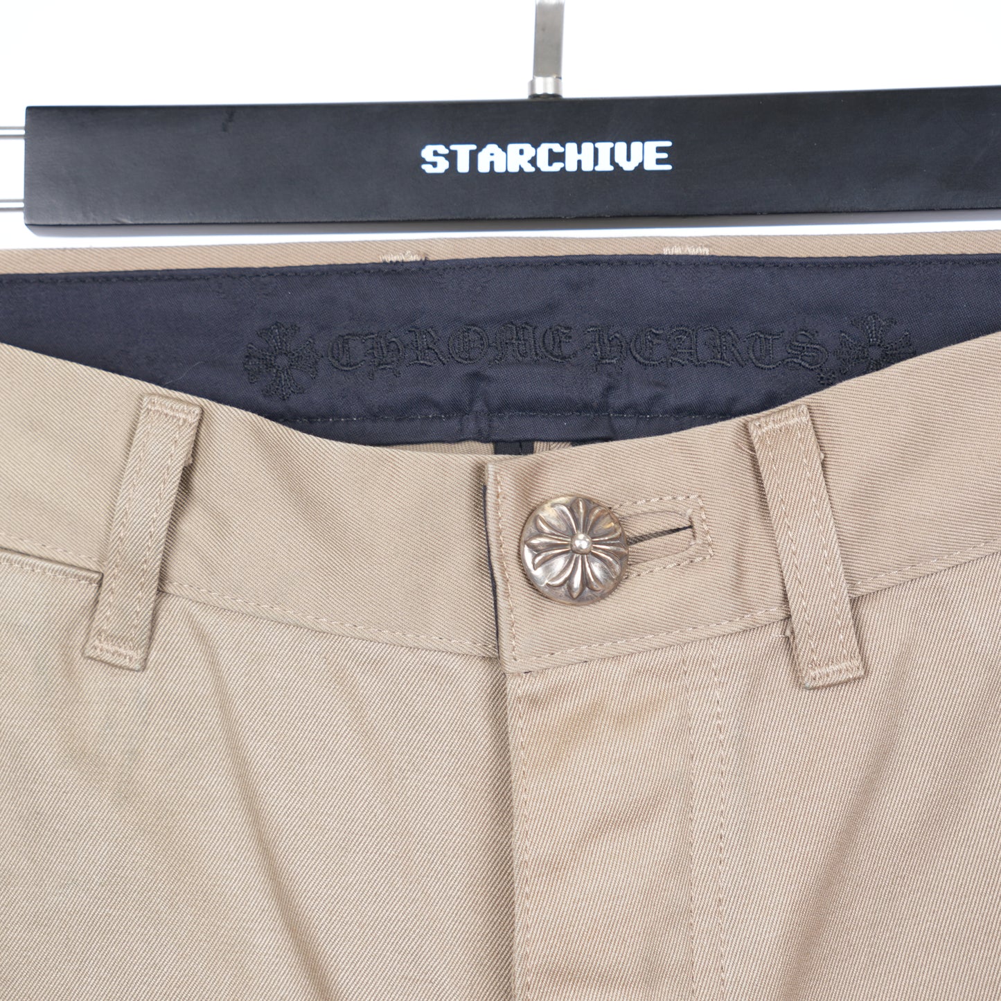 CHROME HEARTS TAN CHINOS