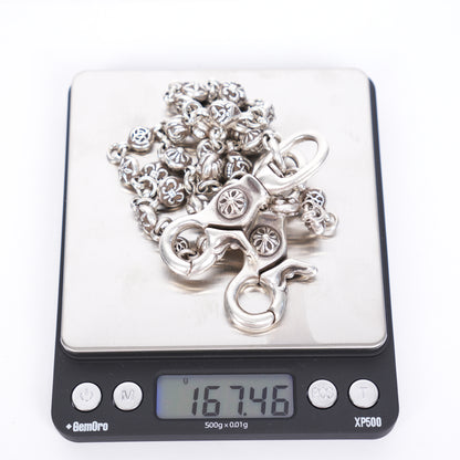 CHROME HEARTS LONG MULTI MOTIF BALL WALLET CHAIN 26 LINK