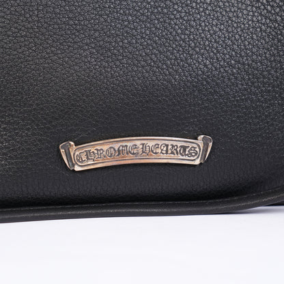CHROME HEARTS BLACK LEATHER VIV DAGGER SHOULDER BAG