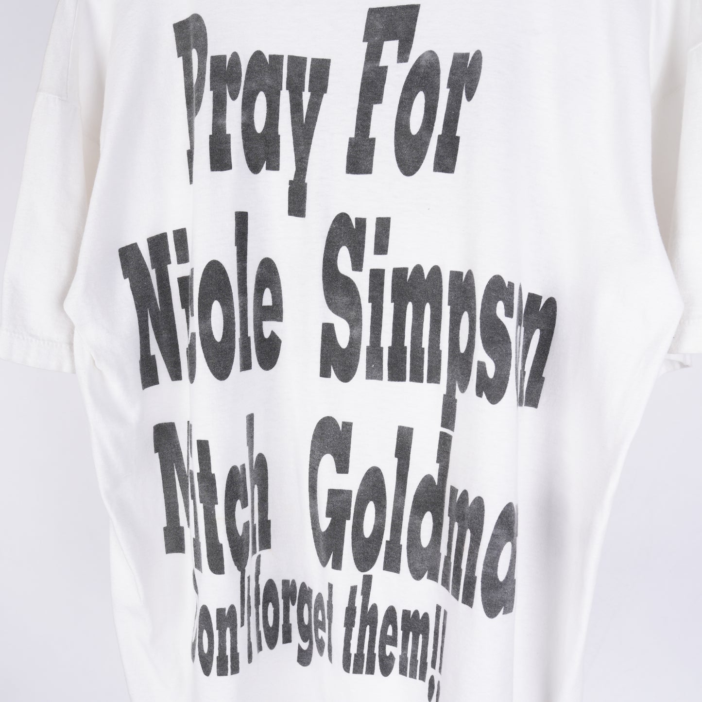 VINTAGE GOLDMAN & NICOLE BROWN PRAYER 1990'S TEE
