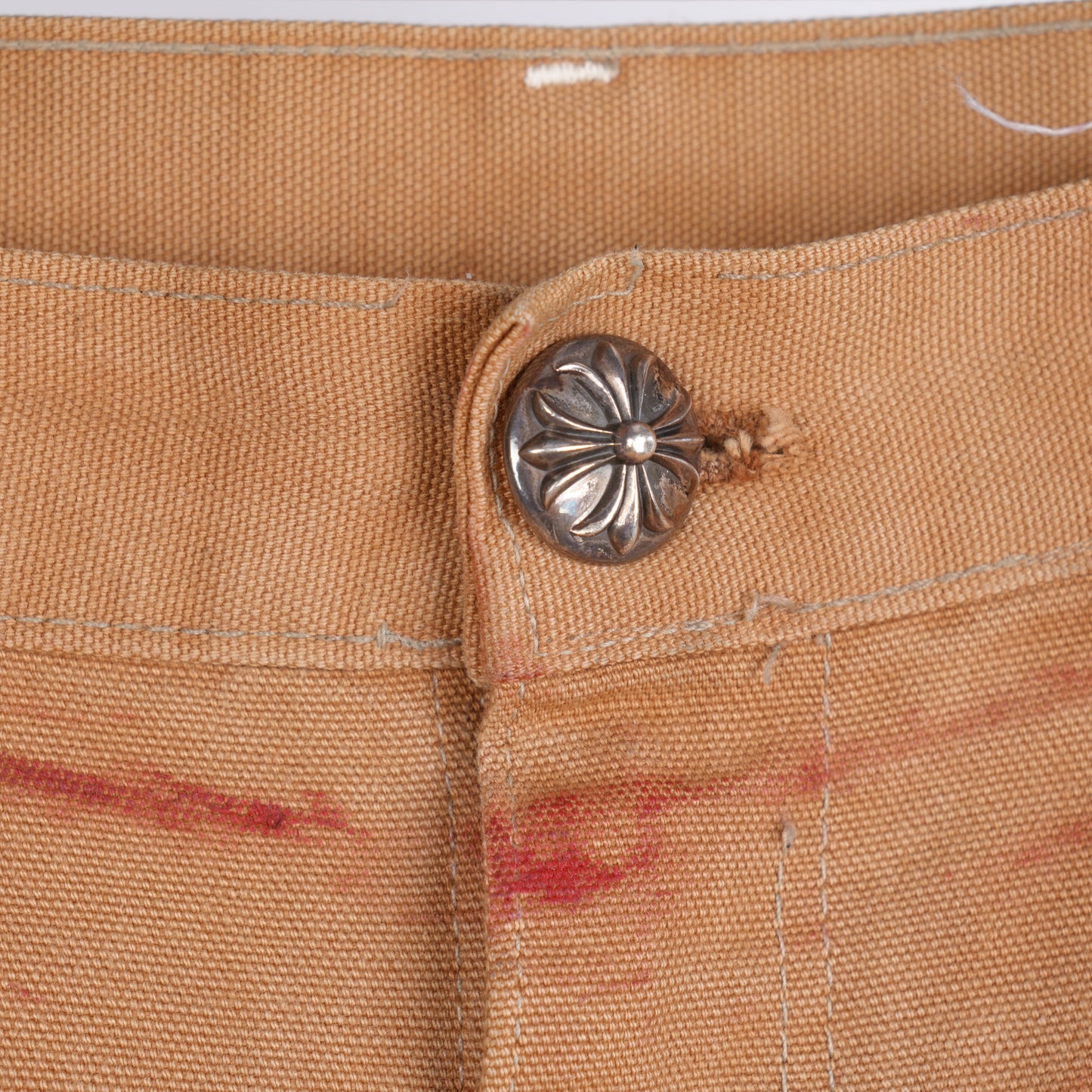 CHROME HEARTS DOUBLE KNEE SEX BROWN CAMO PATCH PANTS