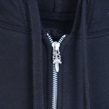 CHROME HEARTS CLASSIC THERMAL HORSESHOE LOGO ZIP UP HOODIE