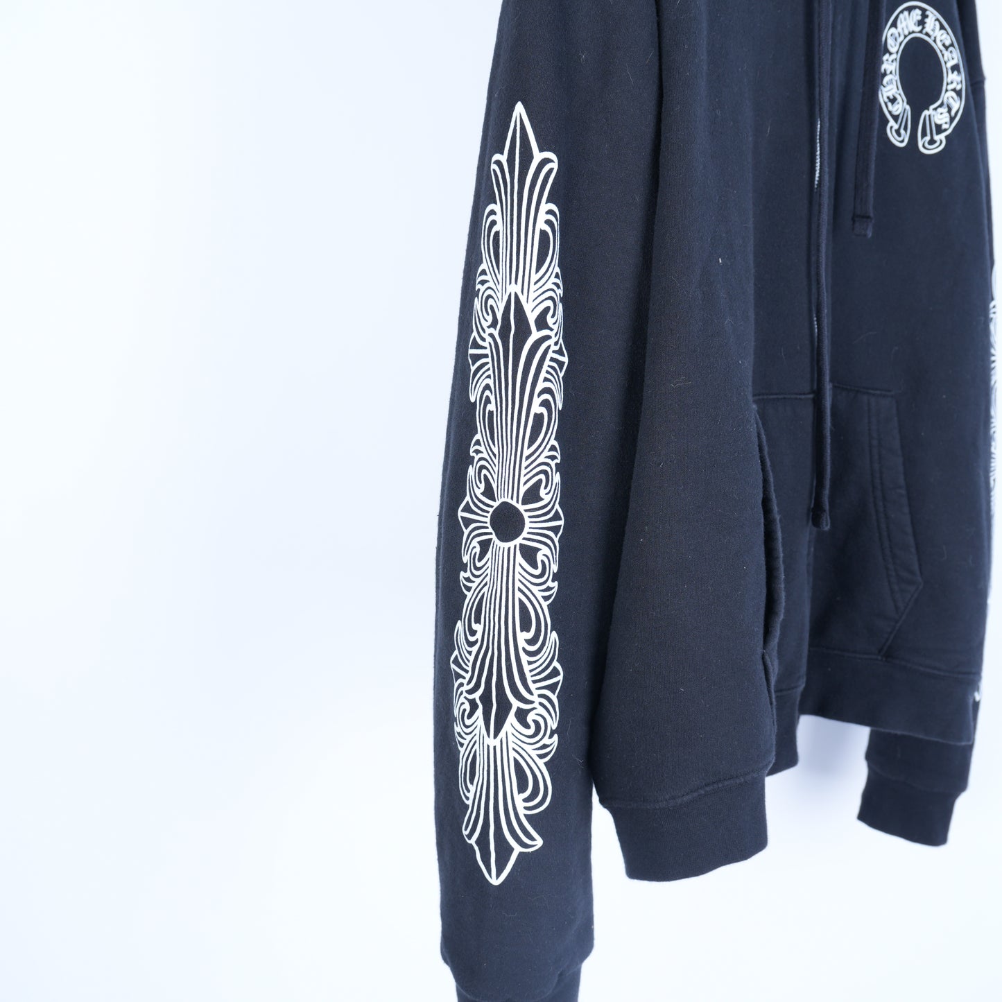 CHROME HEARTS CLASSIC THERMAL HORSESHOE LOGO ZIP UP HOODIE