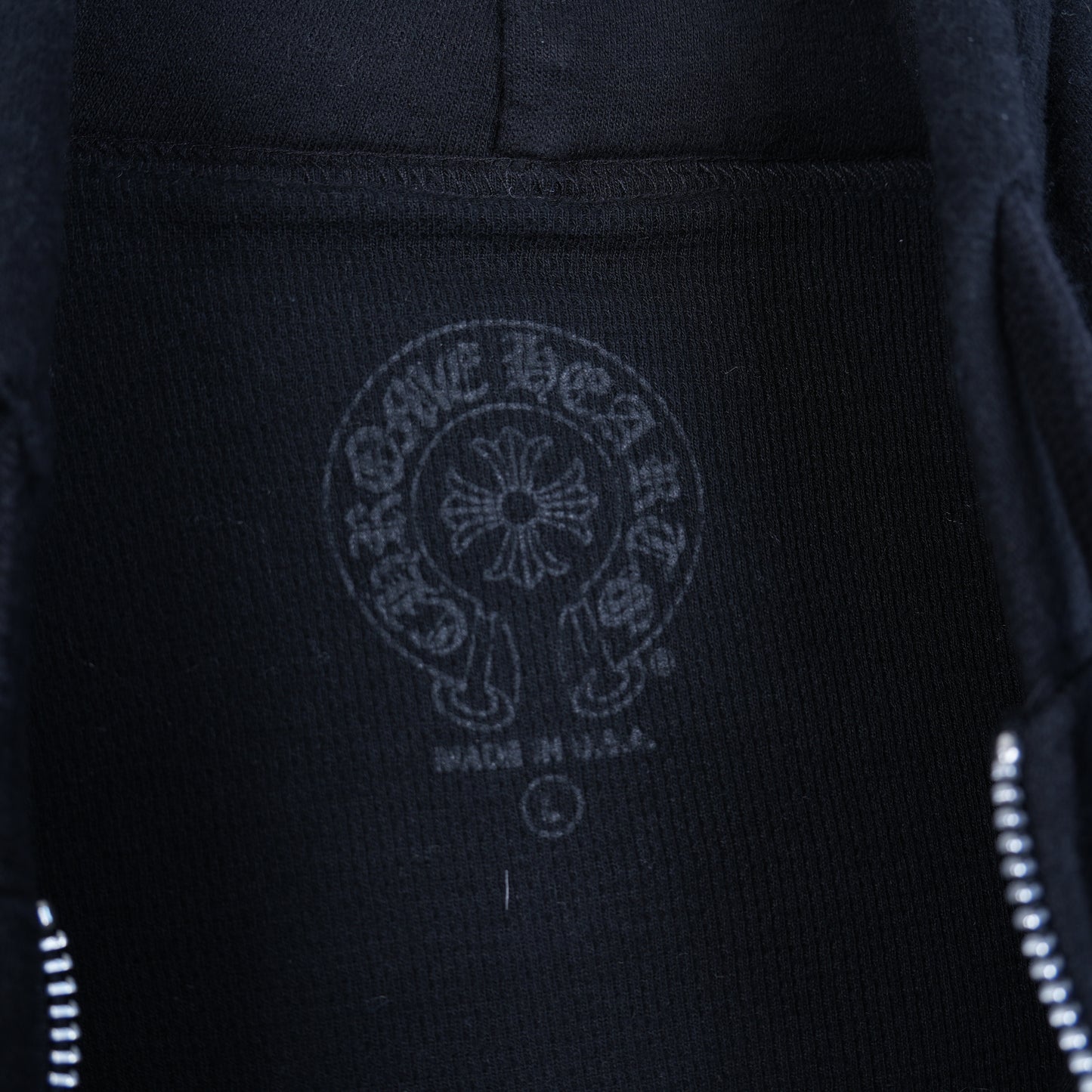 CHROME HEARTS CLASSIC THERMAL HORSESHOE LOGO ZIP UP HOODIE