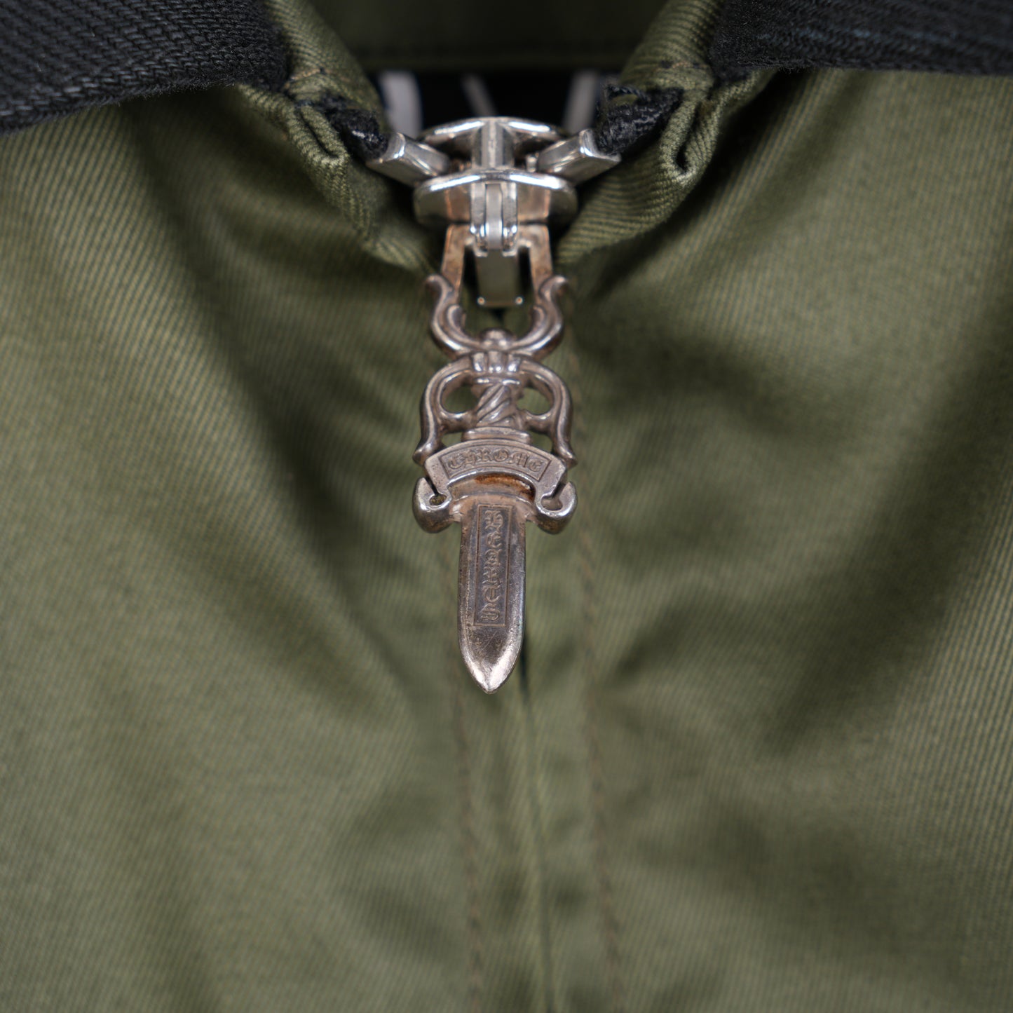 CHROME HEARTS OLIVE MATTY BOY SMILE WORK JACKET