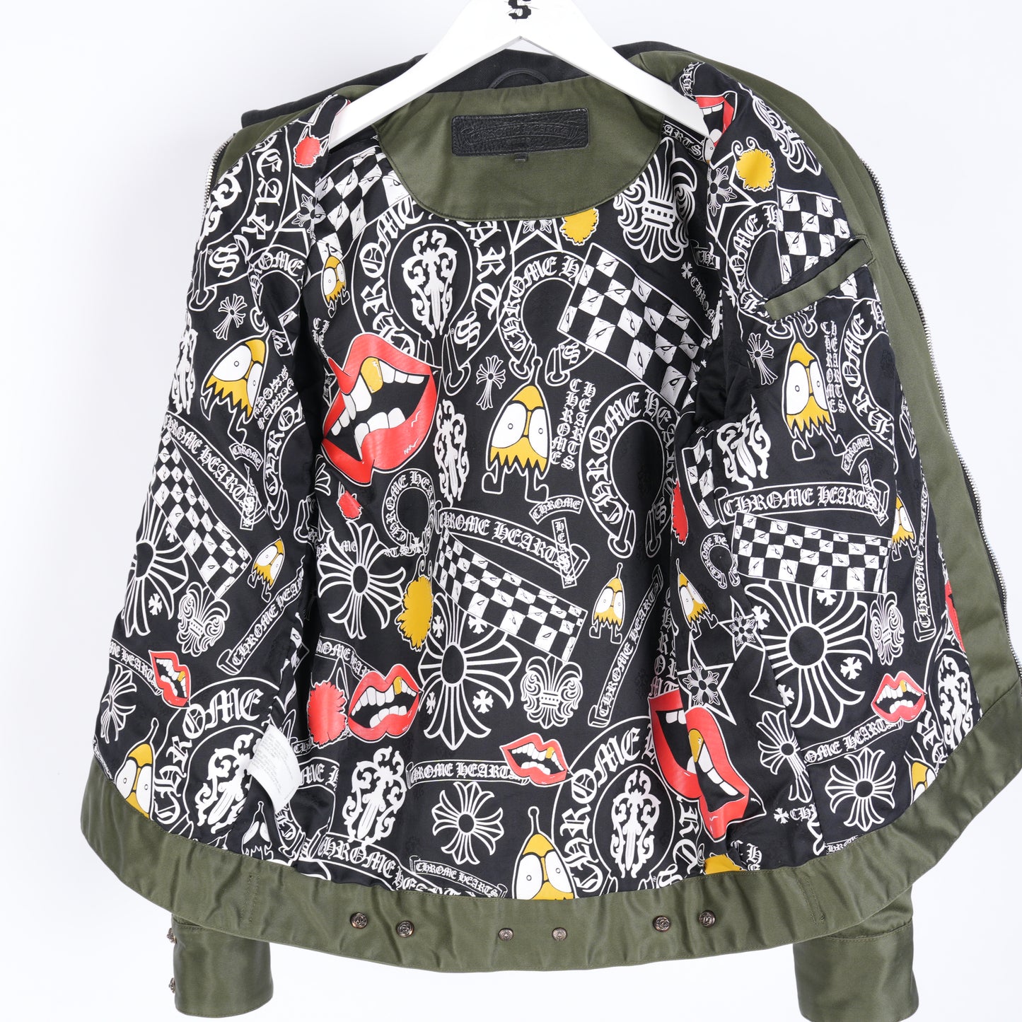 CHROME HEARTS OLIVE MATTY BOY SMILE WORK JACKET