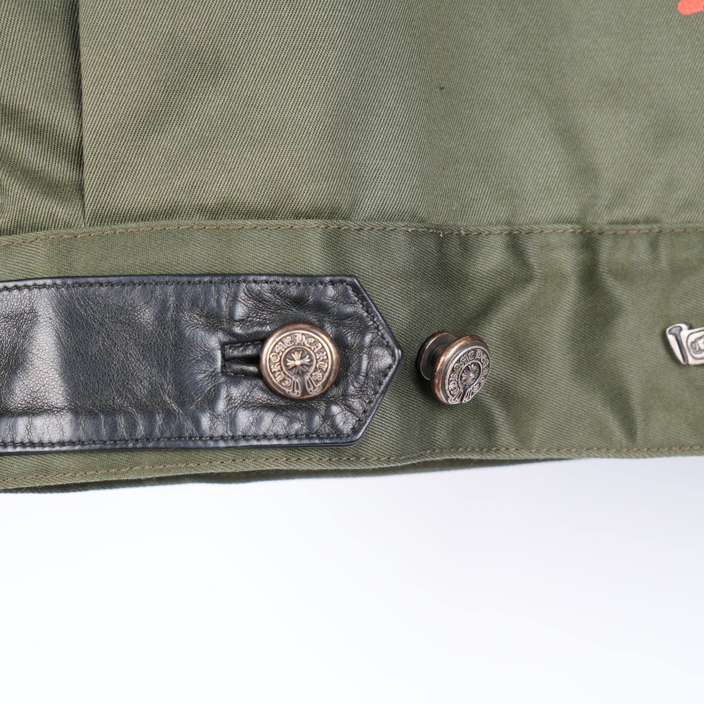 CHROME HEARTS OLIVE MATTY BOY SMILE WORK JACKET