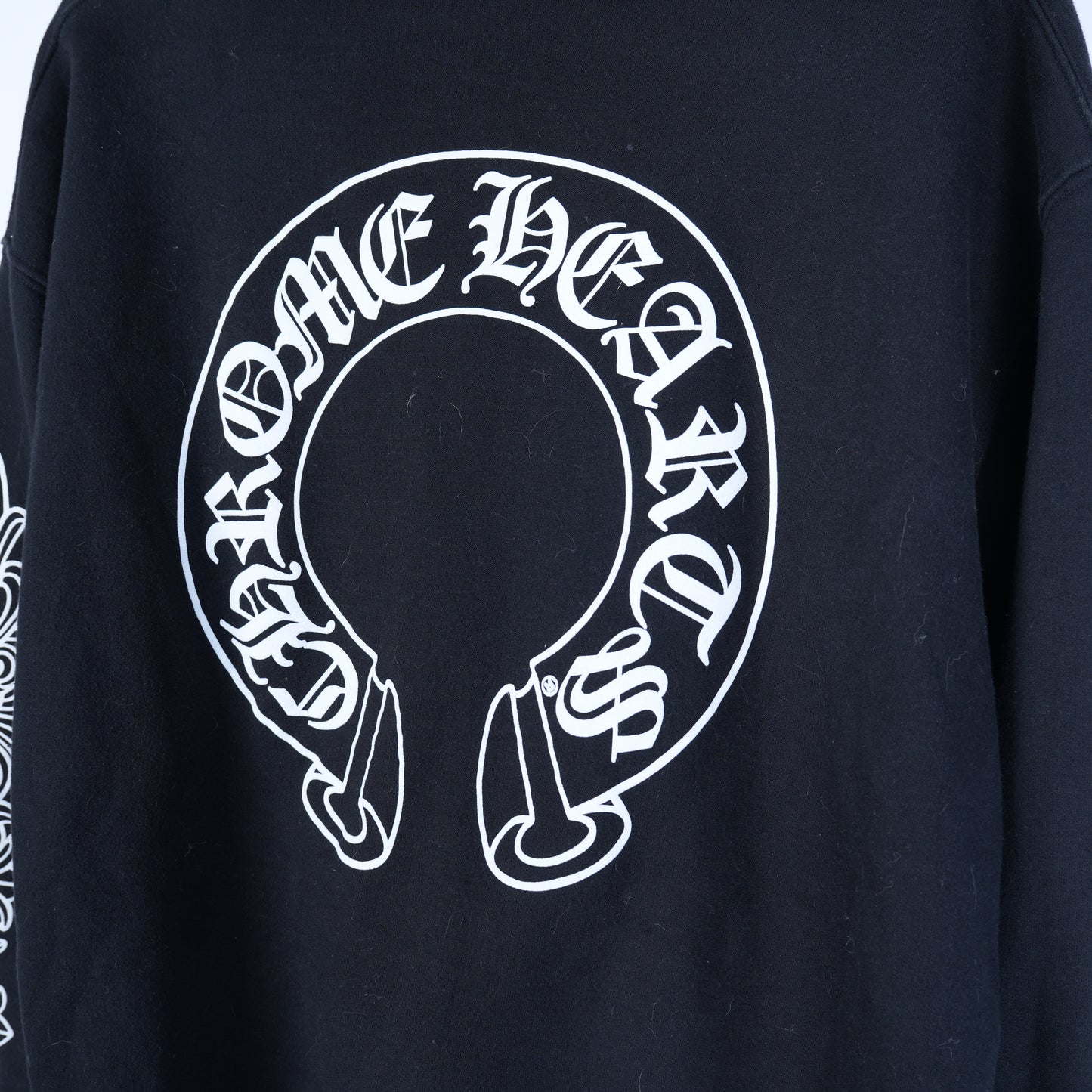 CHROME HEARTS CLASSIC THERMAL HORSESHOE LOGO ZIP UP HOODIE