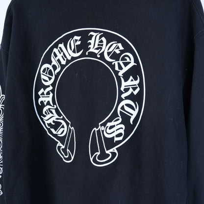 CHROME HEARTS CLASSIC THERMAL HORSESHOE LOGO ZIP UP HOODIE