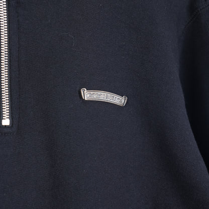 CHROME HEARTS KING TACO BLACK EMBROIDERED HALF ZIP