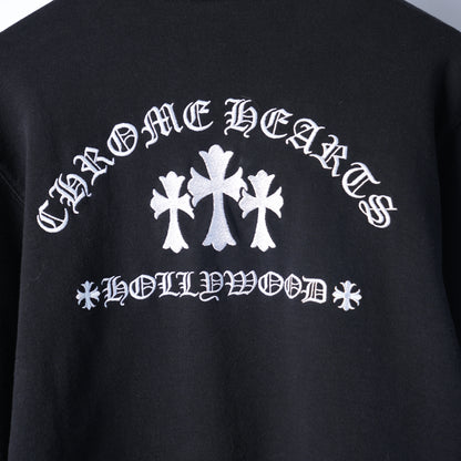 CHROME HEARTS KING TACO BLACK EMBROIDERED HALF ZIP