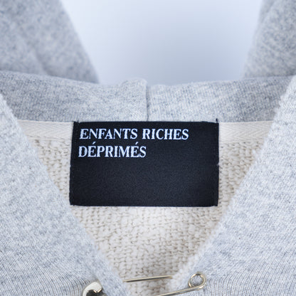 ERD GREY LOGO SAFETY PIN HOODIE