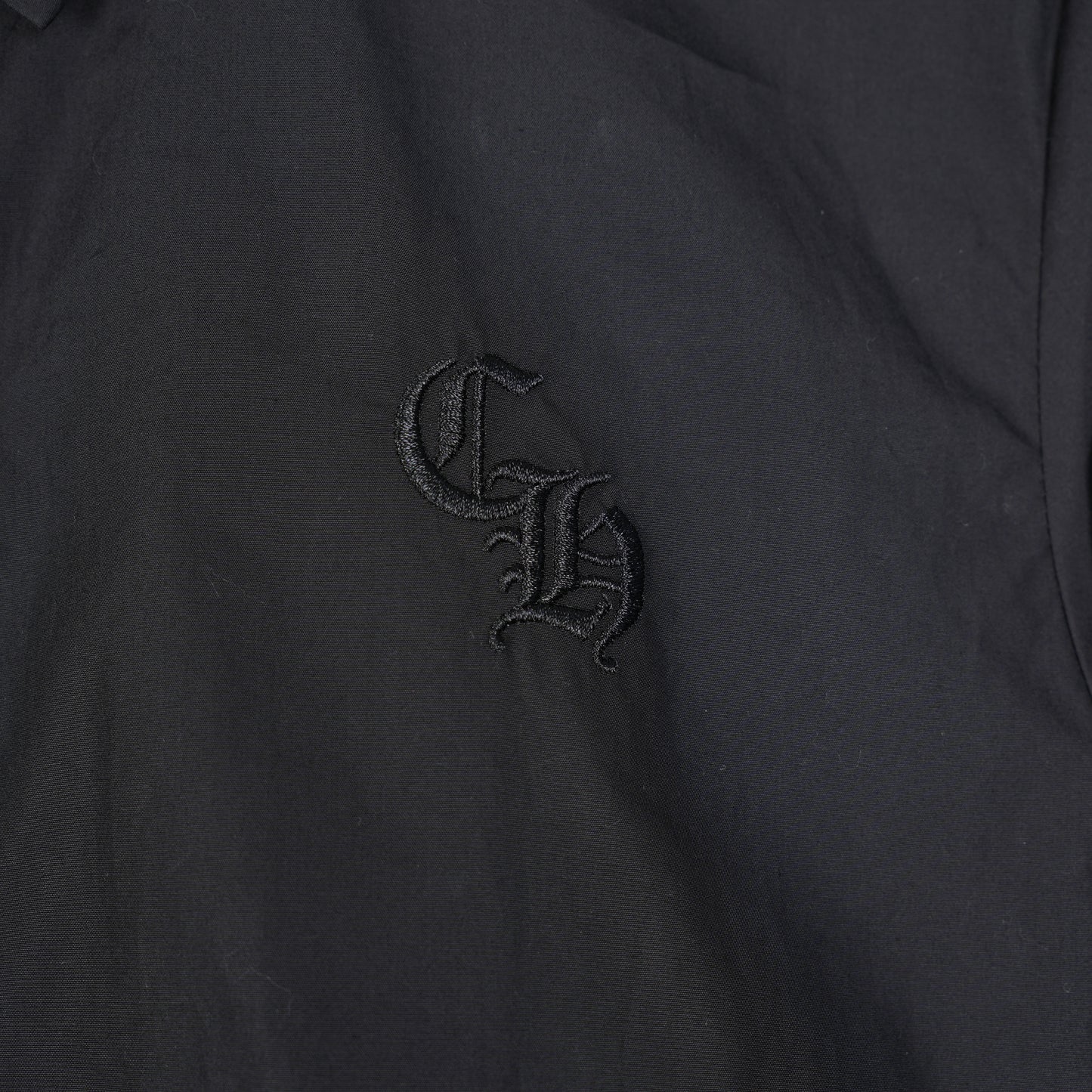 CHROME HEARTS BLACK CH EMBROIDERED LOGO DRESS SHIRT