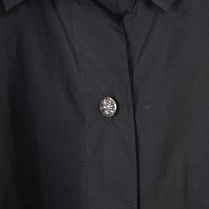 CHROME HEARTS BLACK CH EMBROIDERED LOGO DRESS SHIRT