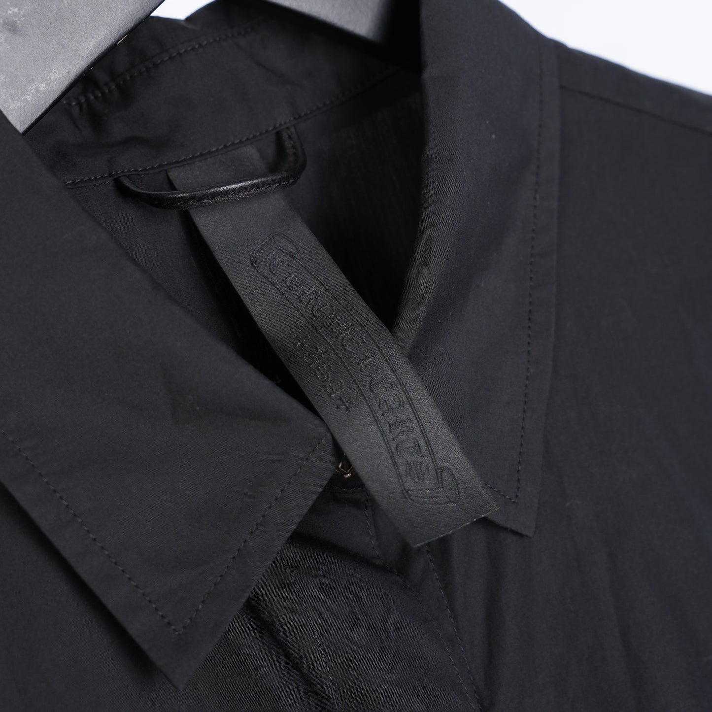 CHROME HEARTS BLACK CH EMBROIDERED LOGO DRESS SHIRT