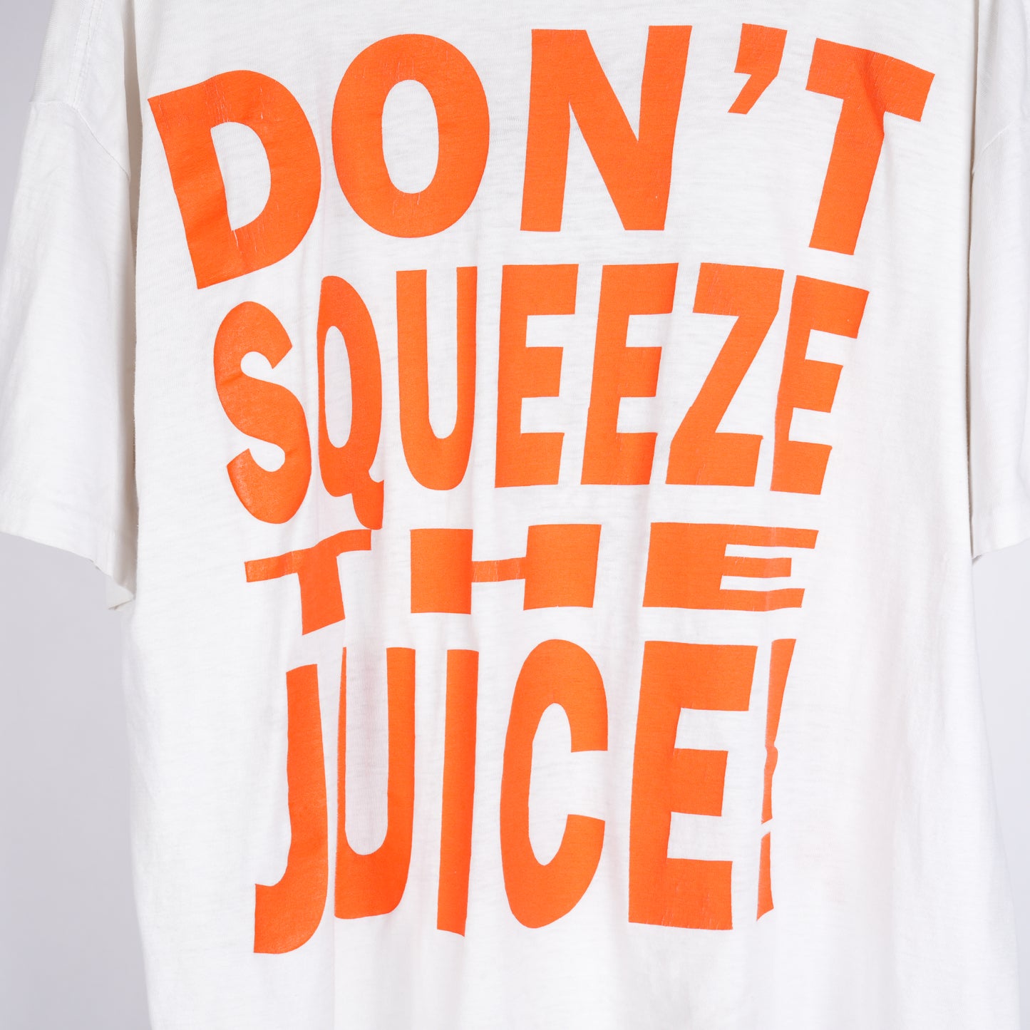1990S FREE OJ! PRAY FOR O.J. DON'T SQUEEZE THE JUICE WHITE T-SHIRT