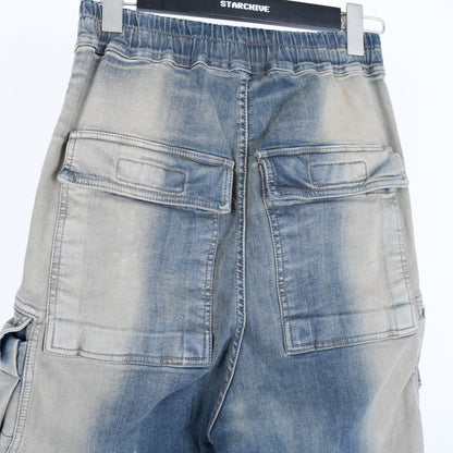 RICK OWENS BLUE WASHED DENIM CARGO BELA EDFU SS23