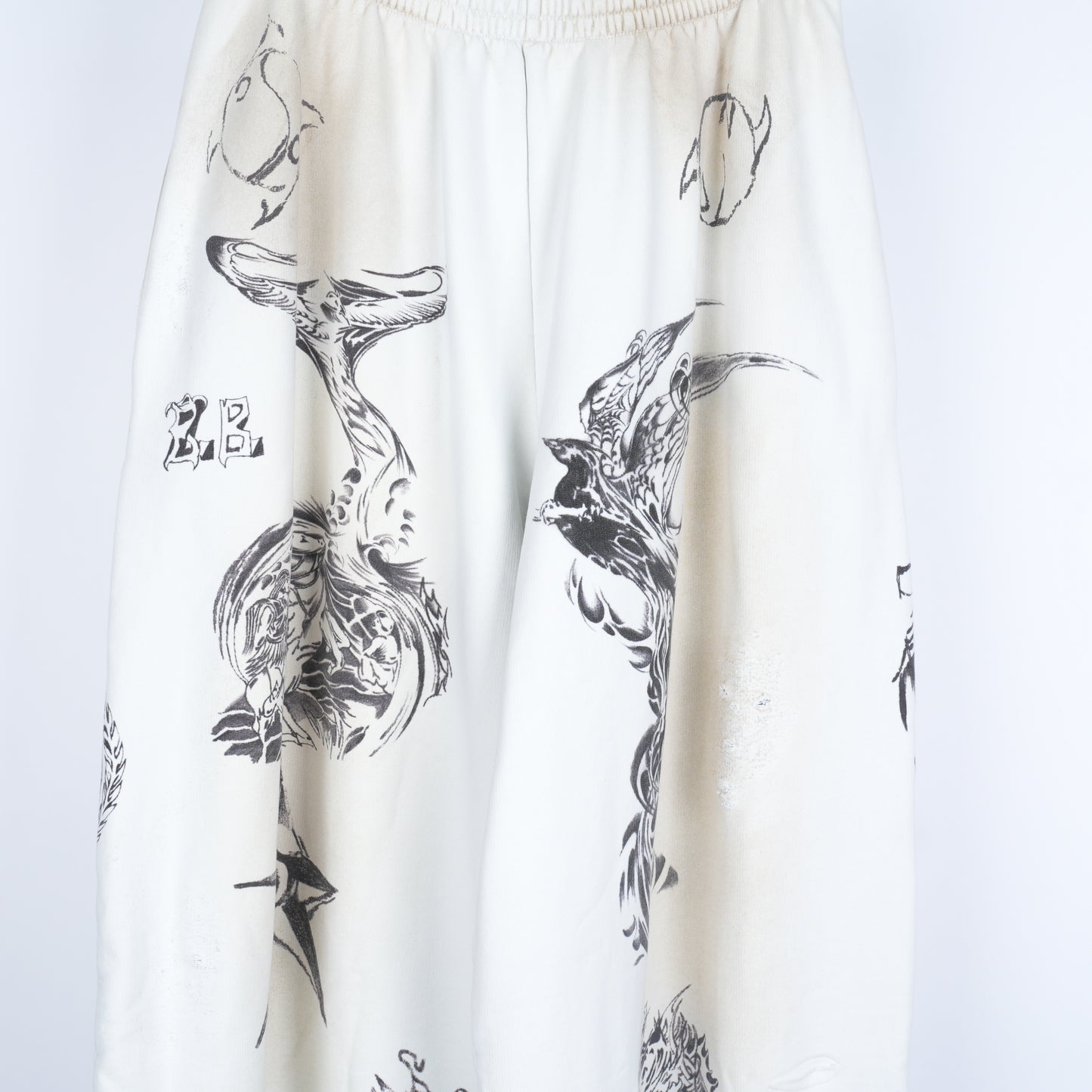BALENCIAGA WHITE TATTOO SWEATPANTS