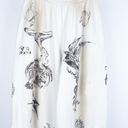 BALENCIAGA WHITE TATTOO SWEATPANTS