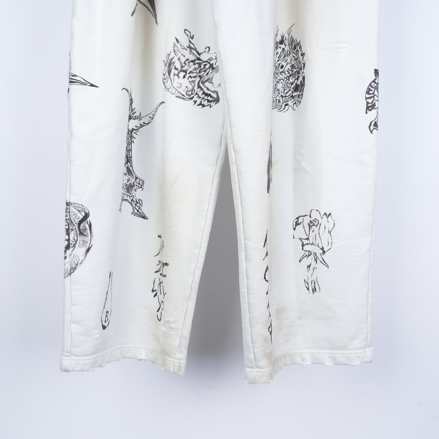 BALENCIAGA WHITE TATTOO SWEATPANTS